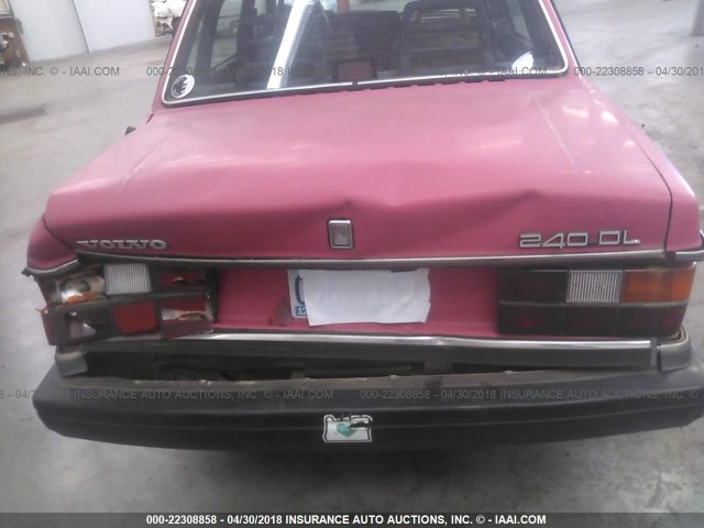 YV1AA8246L1423030 - 1990 VOLVO 240 DL PINK photo 6