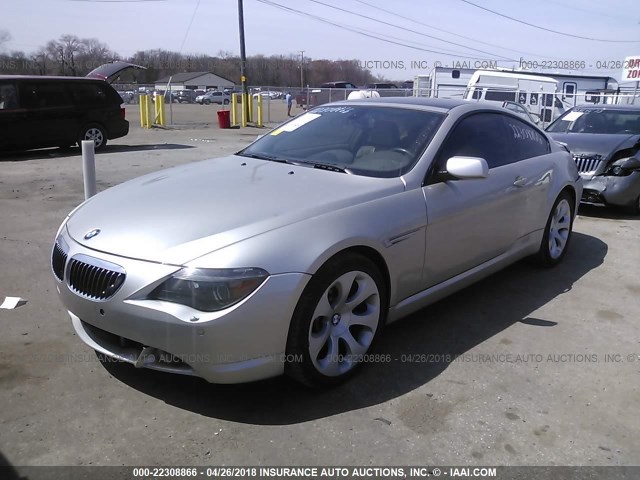 WBAEH73485B193822 - 2005 BMW 645 CI AUTOMATIC فضي صورة 2