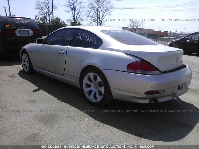 WBAEH73485B193822 - 2005 BMW 645 CI AUTOMATIC فضي صورة 3