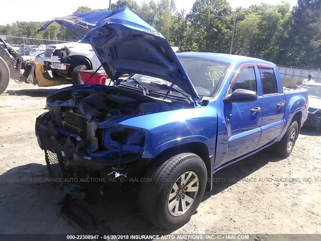 1Z7HT28K18S594744 - 2008 MITSUBISHI RAIDER LS BLUE photo 2