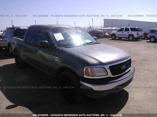 1FTRW07683KC72370 - 2003 FORD F150 SUPERCREW GRAY photo 1