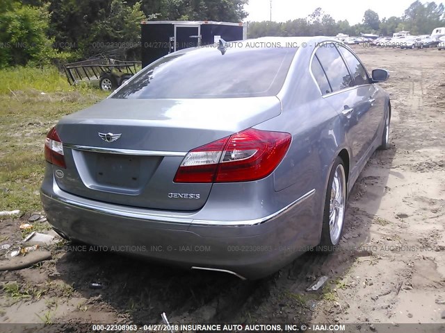 KMHGC4DD3EU264674 - 2014 HYUNDAI GENESIS 3.8L GRAY photo 4