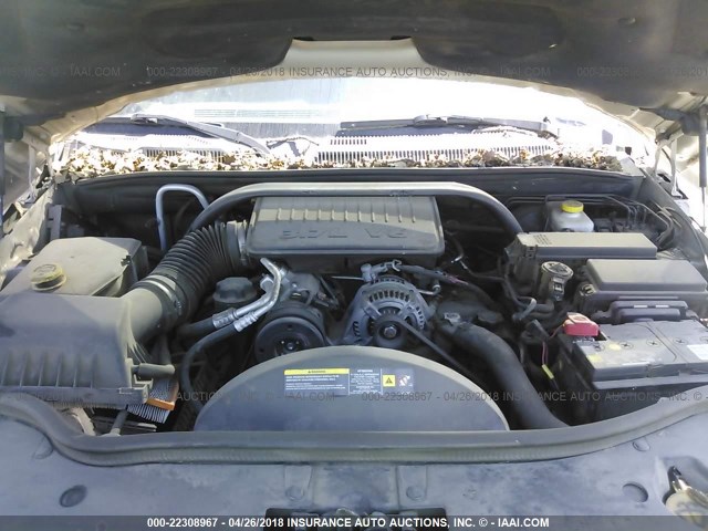 1J8HH48K47C501807 - 2007 JEEP COMMANDER SILVER photo 10