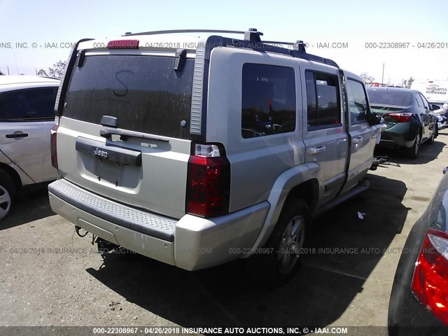 1J8HH48K47C501807 - 2007 JEEP COMMANDER SILVER photo 4