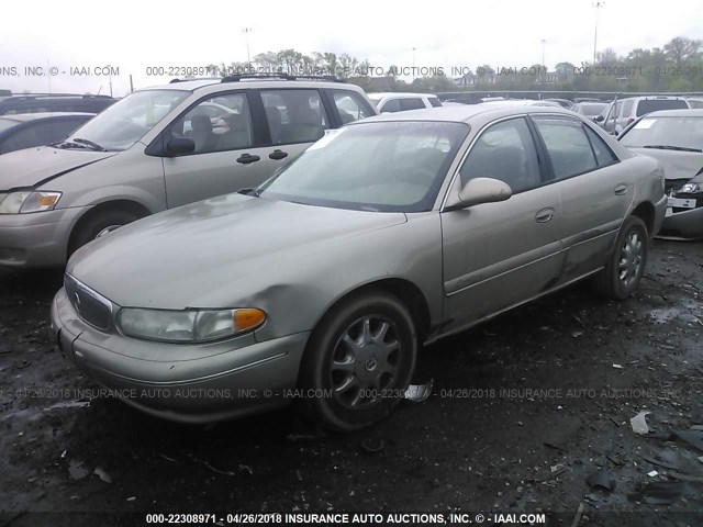 2G4WS52J311301161 - 2001 BUICK CENTURY CUSTOM GOLD photo 2