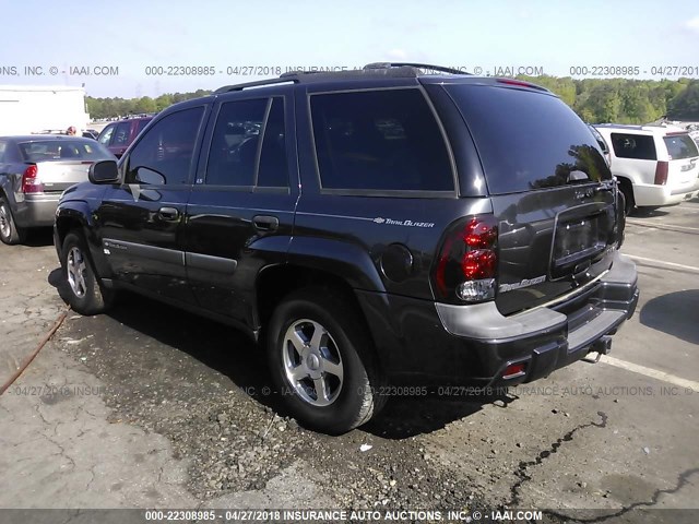 1GNDS13SX42385891 - 2004 CHEVROLET TRAILBLAZER LS/LT GRAY photo 3