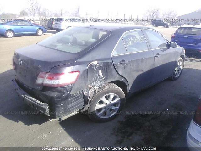 4T4BF3EK6BR168483 - 2011 TOYOTA CAMRY SE/LE/XLE BLACK photo 4