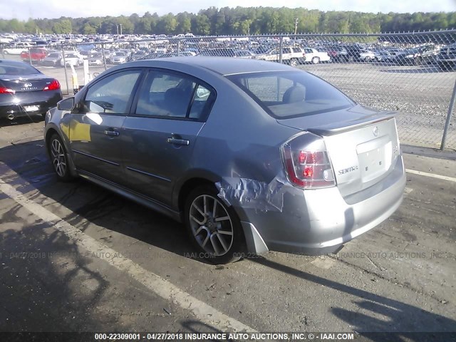 3N1CB61E48L648706 - 2008 NISSAN SENTRA SE-R SPEC V GRAY photo 3