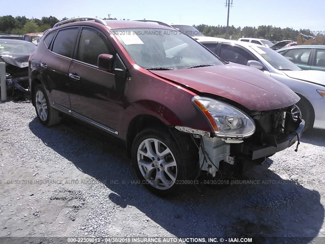 JN8AS5MT0DW535160 - 2013 NISSAN ROGUE S/SV RED photo 1