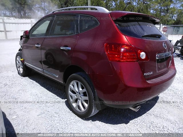 JN8AS5MT0DW535160 - 2013 NISSAN ROGUE S/SV RED photo 3