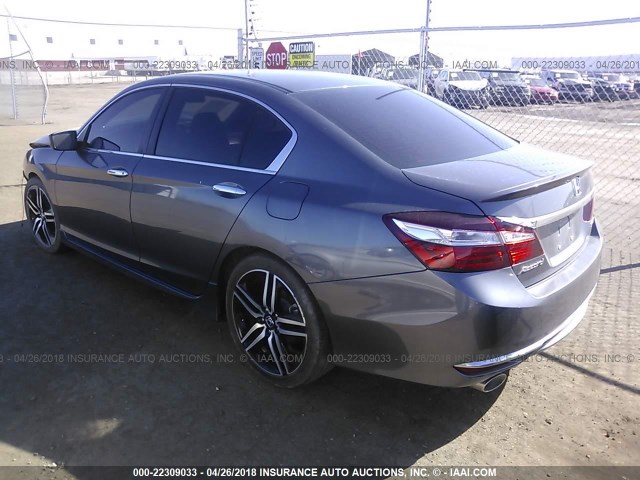 1HGCR2F58GA239352 - 2016 HONDA ACCORD SPORT 灰色 照片 3