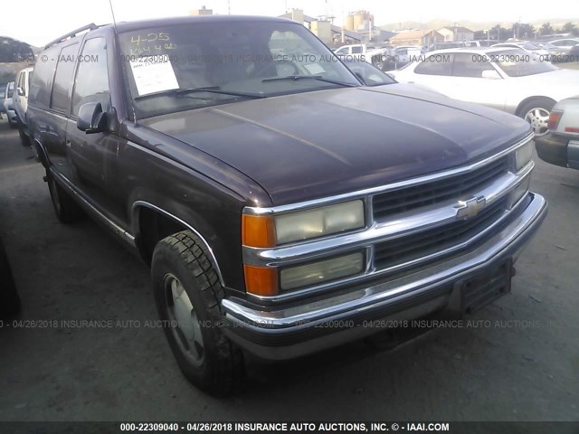 3GNFK16R5TG166408 - 1996 CHEVROLET SUBURBAN K1500 BURGUNDY photo 1