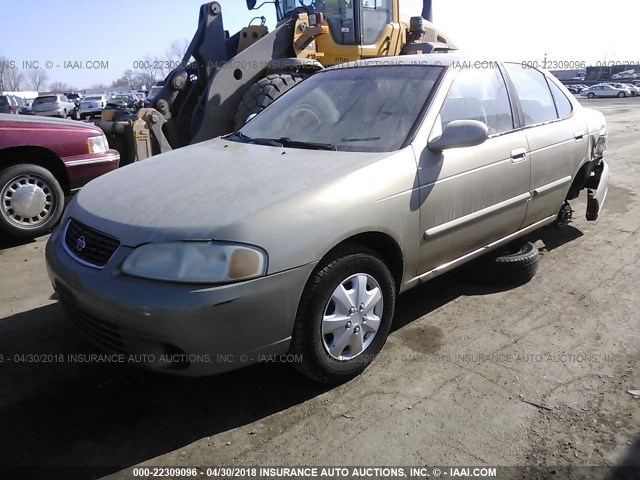 3N1CB51D91L457323 - 2001 NISSAN SENTRA XE/GXE BROWN photo 2