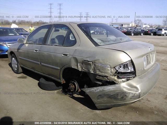 3N1CB51D91L457323 - 2001 NISSAN SENTRA XE/GXE BROWN photo 3