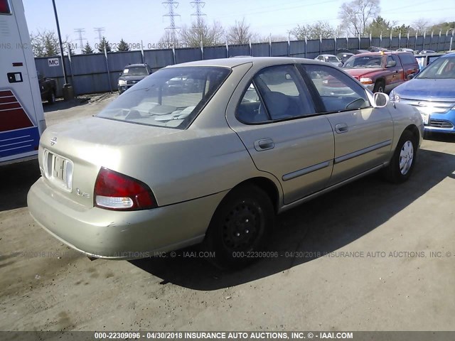 3N1CB51D91L457323 - 2001 NISSAN SENTRA XE/GXE BROWN photo 4