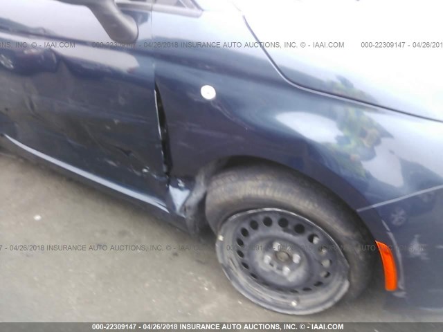 3C3CFFAR0DT745033 - 2013 FIAT 500 POP BLUE photo 6