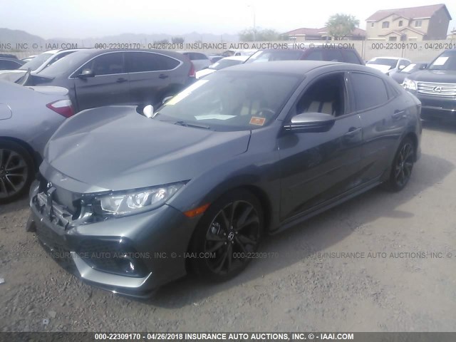 SHHFK7H41HU210283 - 2017 HONDA CIVIC SPORT 灰色 照片 2