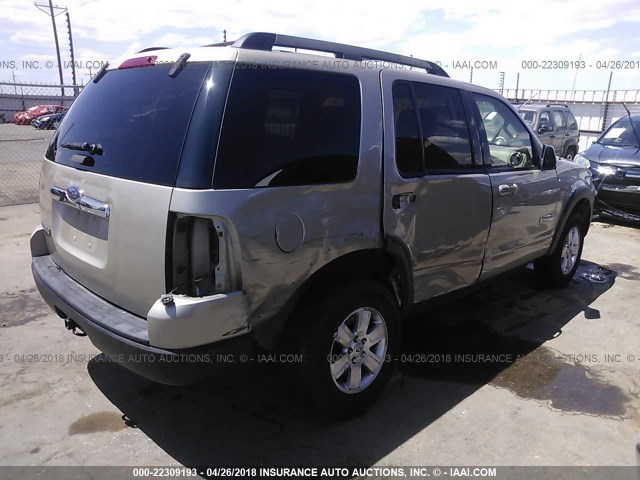 1FMEU63E47UB23299 - 2007 FORD EXPLORER XLT TAN photo 4