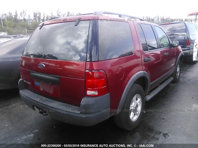 1FMZU62K74UB20594 - 2004 FORD EXPLORER XLS/XLS SPORT RED photo 4