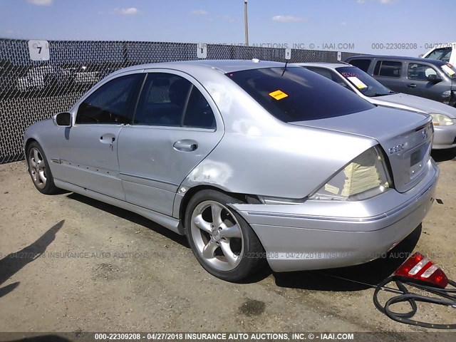 WDBRF52H96F802220 - 2006 MERCEDES-BENZ C GENERATION 2006 230 SILVER photo 3