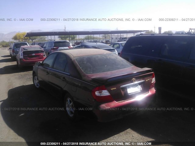 4T1BE32K73U157754 - 2003 TOYOTA CAMRY LE/XLE/SE MAROON photo 3