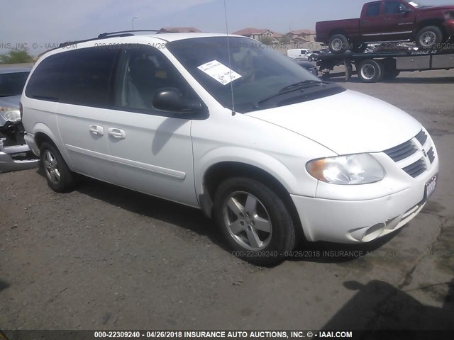 2D4GP44L37R250986 - 2007 DODGE GRAND CARAVAN SXT WHITE photo 1