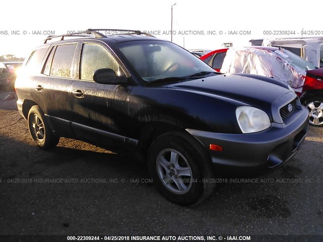 KM8SC73D54U752987 - 2004 HYUNDAI SANTA FE GLS/LX BLACK photo 1