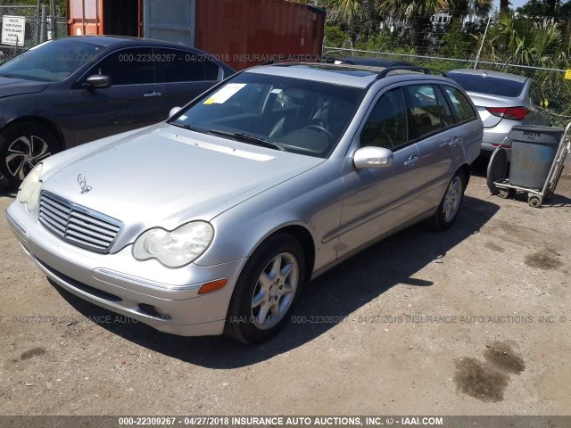 WDBRH84J14F494744 - 2004 MERCEDES-BENZ C 320 4MATIC SILVER photo 2