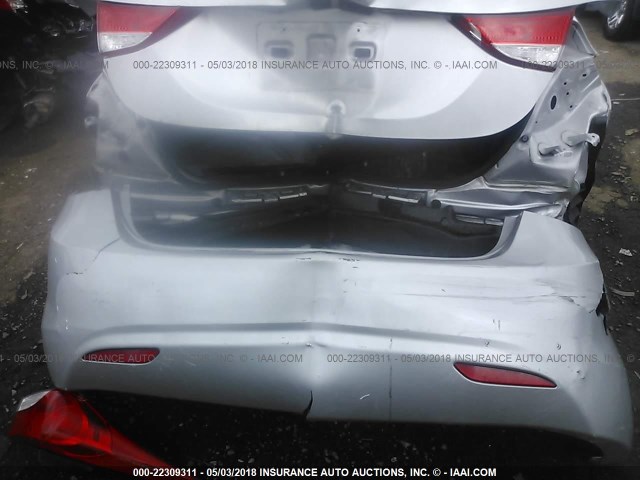 KMHDH4AE6CU217752 - 2012 HYUNDAI ELANTRA GLS/LIMITED SILVER photo 6