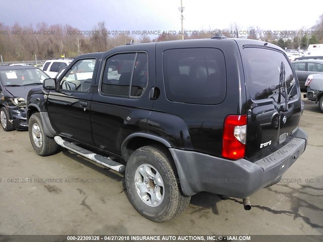 5N1ED28Y3YC509067 - 2000 NISSAN XTERRA XE/SE BLACK photo 3