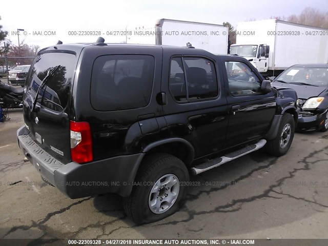 5N1ED28Y3YC509067 - 2000 NISSAN XTERRA XE/SE BLACK photo 4