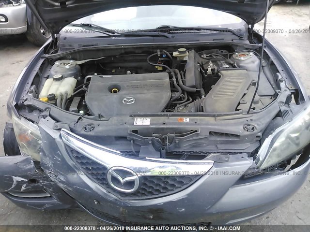 JM1BK12F371620078 - 2007 MAZDA 3 I GRAY photo 10