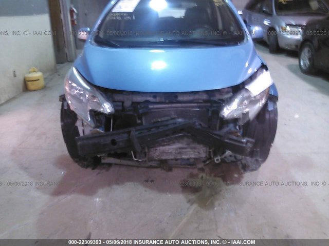 3N1CE2CP0EL389626 - 2014 NISSAN VERSA NOTE S/S PLUS/SV/SL BLUE photo 6
