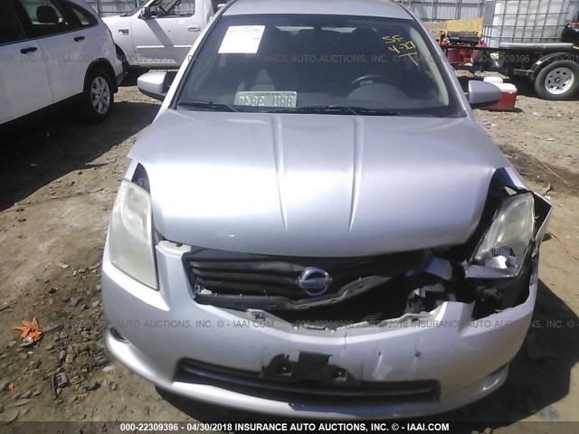 3N1AB6AP3BL668395 - 2011 NISSAN SENTRA 2.0/2.0S/SR/2.0SL SILVER photo 6