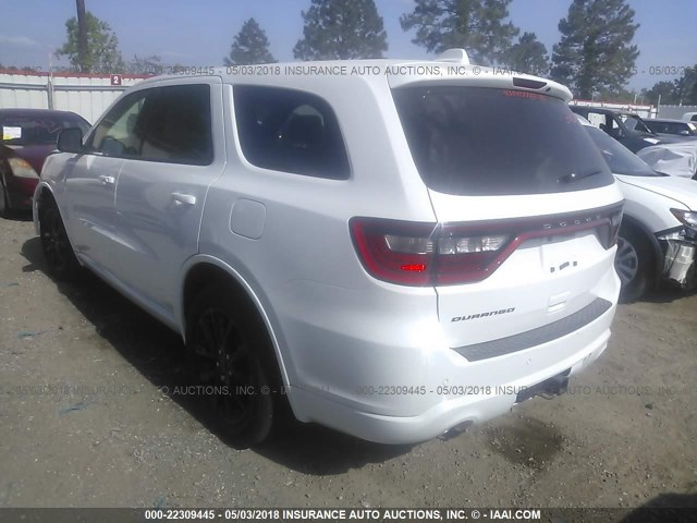 1C4RDHAG2JC186324 - 2018 DODGE DURANGO SXT WHITE photo 3