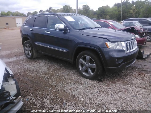 1C4RJECT0DC533591 - 2013 JEEP GRAND CHEROKEE OVERLAND Dark Blue photo 1