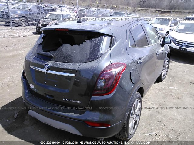 KL4CJASB0JB511335 - 2018 BUICK ENCORE PREFERRED GRAY photo 4