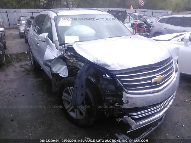 1GNKVHKD7FJ148343 - 2015 CHEVROLET TRAVERSE LT WHITE photo 1