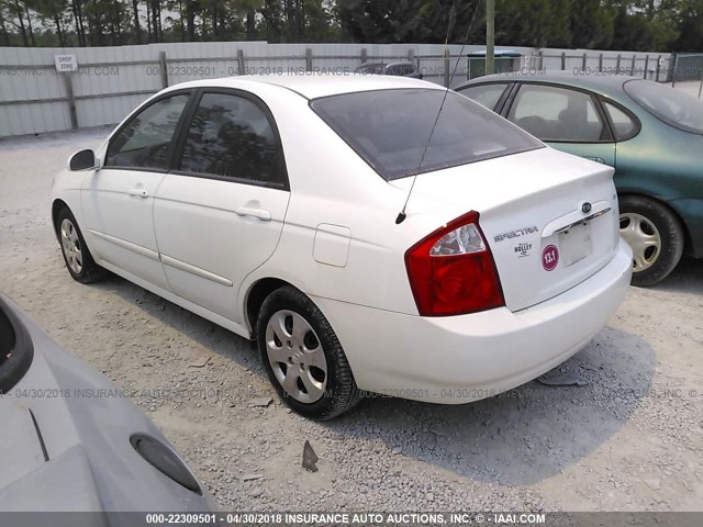 KNAFE121665291751 - 2006 KIA NEW SPECTRA LX/EX WHITE photo 3