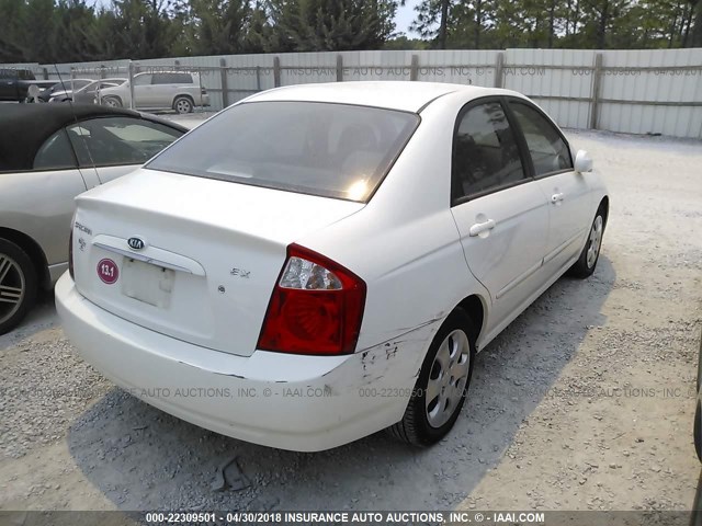 KNAFE121665291751 - 2006 KIA NEW SPECTRA LX/EX WHITE photo 6