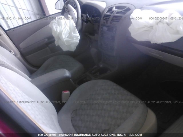 1G1ZT54815F206162 - 2005 CHEVROLET MALIBU LS მუქწითელი ფოტო 5