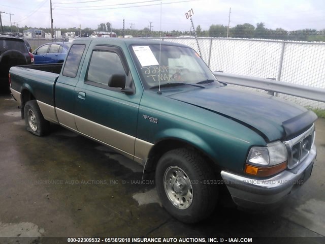 1FTYR14X0WPB07569 - 1998 FORD RANGER SUPER CAB GREEN photo 1
