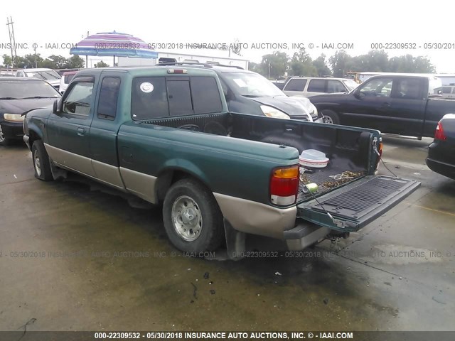 1FTYR14X0WPB07569 - 1998 FORD RANGER SUPER CAB GREEN photo 3