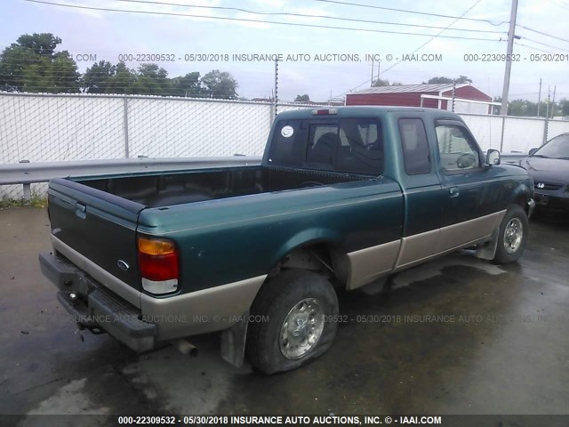 1FTYR14X0WPB07569 - 1998 FORD RANGER SUPER CAB GREEN photo 4