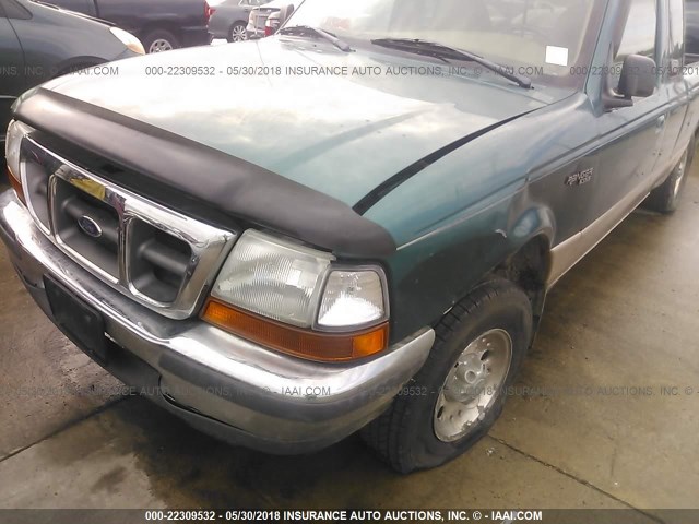 1FTYR14X0WPB07569 - 1998 FORD RANGER SUPER CAB GREEN photo 6