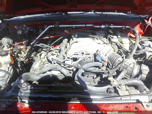 1N6ED27T3YC314237 - 2000 NISSAN FRONTIER CREW CAB XE/CREW CAB SE RED photo 10