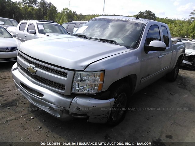 1GCSKSE33AZ116422 - 2010 CHEVROLET SILVERADO K1500 LT SILVER photo 6