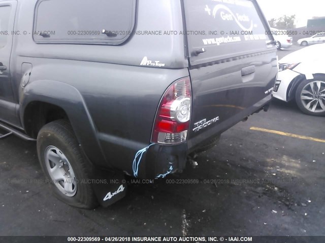 3TMLU4EN0EM135965 - 2014 TOYOTA TACOMA DOUBLE CAB ნაცრისფერი ფოტო 6