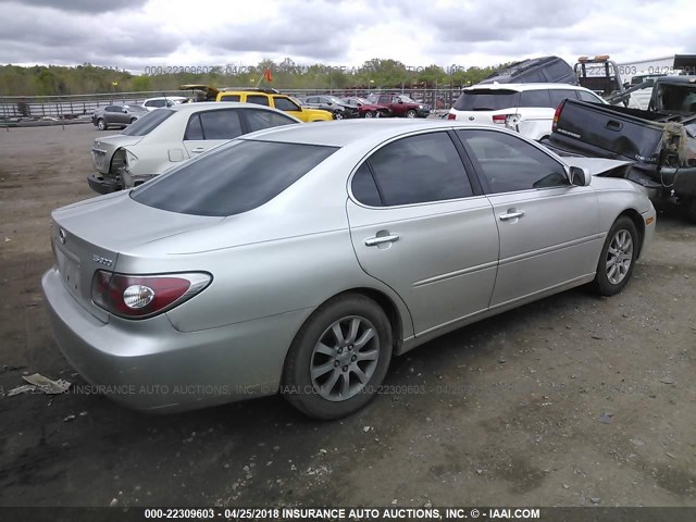 JTHBF30G636012319 - 2003 LEXUS ES 300 SILVER photo 4