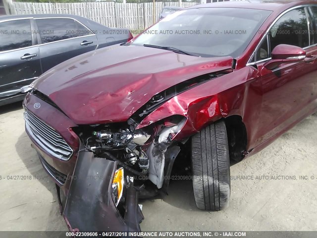 3FA6P0K90ER303942 - 2014 FORD FUSION TITANIUM RED photo 6